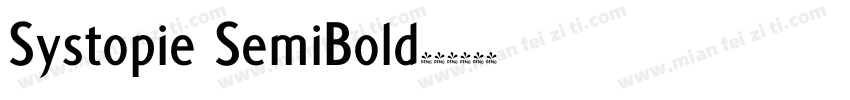 Systopie SemiBold字体转换